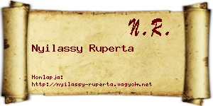 Nyilassy Ruperta névjegykártya